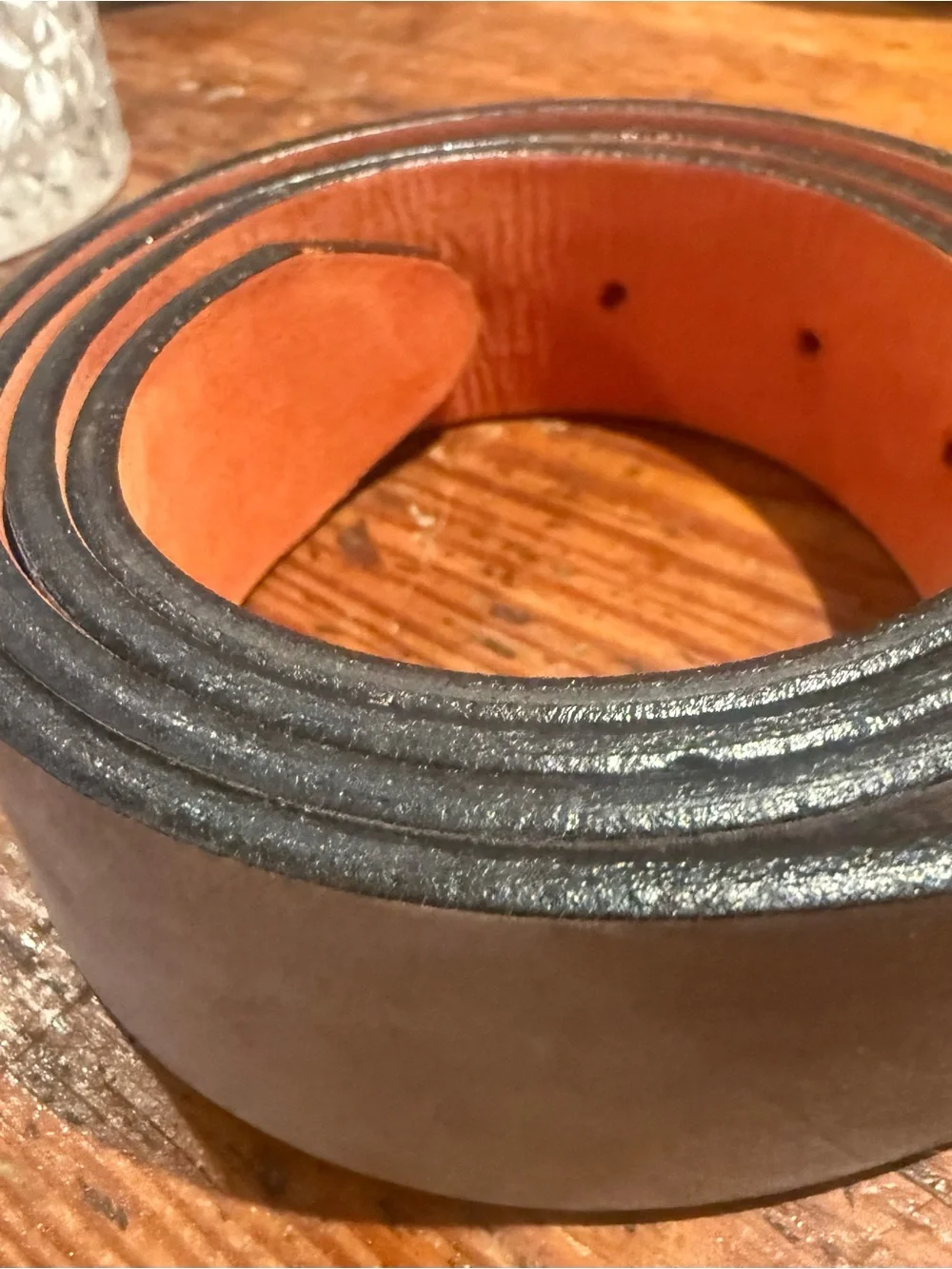 Men's suede double sided Leather Belt with Silver Buckle.  Two way belt size 36”